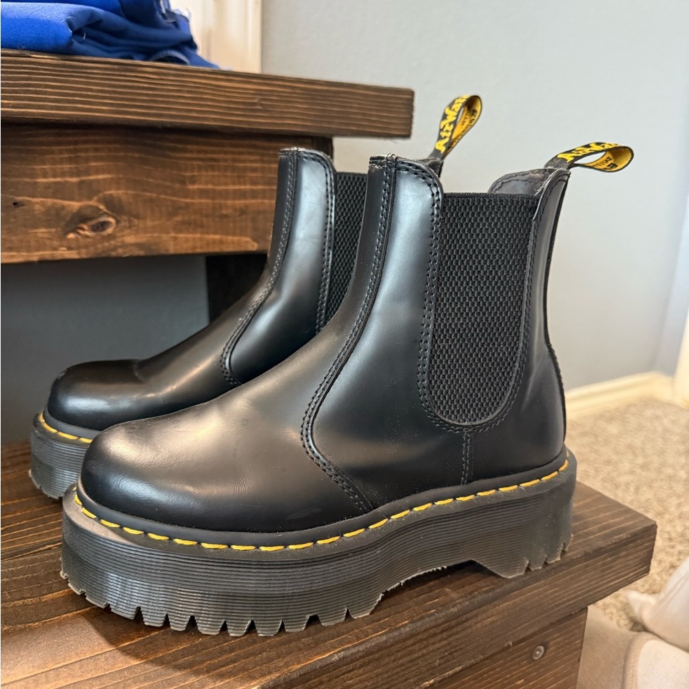 Dr. Martens Black Platform Ankle Boots